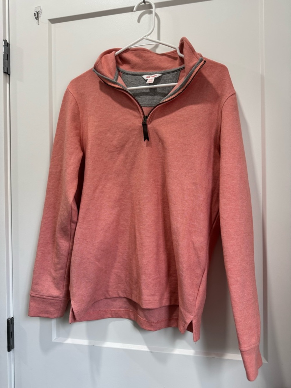 Joe Fresh Pink Quarter-Zip Pullover